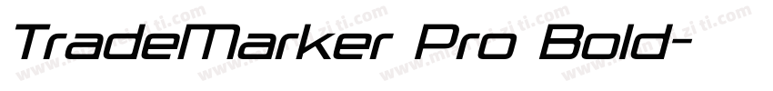 TradeMarker Pro Bold字体转换